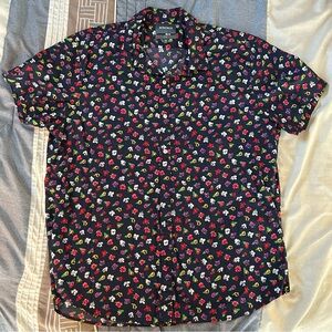 Bonobos Riviera Slim Fit Floral Short Sleeve Button Down XXL Shirt